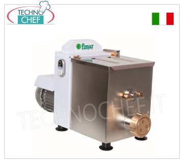 FIMAR - Professional EXTRUDED FRESH PASTA MACHINE with 1.5 Kg tank, - mod. MPF1,5N Tabletop EXTRUDED FRESH PASTA machine - with tank for 1.5 kg of dough, hourly yield 5 kg, speed 230/1, kW 0.3, weight 18 kg, dimensions, mm 250x480x290h
