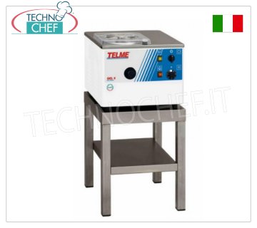 TECHNOCHEF - Professional table-top ice cream, sorbet and granita machine, Mod.GEL5 MACHINE for: ICE CREAM, SORBET and SLUSH from the table with MANUAL EXTRACTION, CYCLE MIXING CAPACITY 1.0 lt, hourly production: ICE CREAM 3-5 lt, SLUSH 8-10 lt, air cooling, V.230/1, Kw 0.6, dimensions 410x460x320h mm