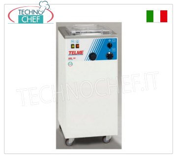 TECHNOCHEF - Professional table-top ice cream, sorbet and granita machine, Mod.GEL10 MACHINE for: ICE CREAM, SORBET and SLUSH from the table with MANUAL EXTRACTION, CYCLE MIXING CAPACITY 2.0 lt, hourly production: ICE CREAM 6-10 lt, SLUSH 16-20 lt, air cooling, V.230/1, Kw 1.0, dimensions 390x460x850h mm