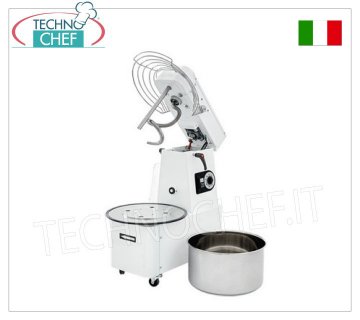8 Kg SPIRAL MIXER, with lifting head and removable bowl 8 Kg SPIRAL MIXER, with lifting head and removable 10 liter bowl, complete with dough splitting rod, timer and wheels, V.230/1, Kw.0.37, Weight Kg.58, dim.mm.385x670x675h