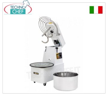 42 kg SPIRAL MIXER with lifting head and removable bowl, 42 Kg SPIRAL MIXER with lifting head and removable 48 liter bowl, complete with dough splitting rod, timer and wheels, V.400/3, Kw.1.5, Weight 122 Kg, dim.mm.480x805x825h