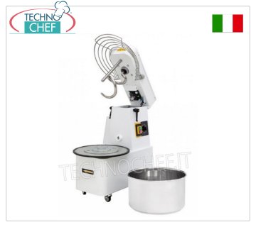 17 Kg SPIRAL MIXER, with lifting head and removable bowl, 17 Kg SPIRAL MIXER, with lifting head and removable 22 liter bowl, complete with dough splitting rod, timer and wheels, V.400/3, Kw.0.75, Weight 81 Kg, dim.mm.385x670x725h