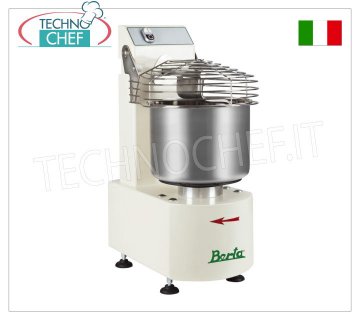 Fimar BERTA - 7 Kg FIXED HOOK spiral mixer, for low hydration doughs, Mixer for low hydration dough with 10 liter bowl, dough capacity 7 Kg, speed 35 rpm, V.230/1, Kw.0.37, Weight 39 Kg, dim.mm.315x480x700h