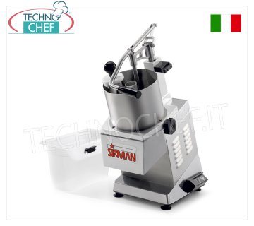 Sirman - Tagliaverdure Elettrico Professionale da Tavolo, maxi tramoggia, mod.TM-TG Tagliaverdure elettrico da tavolo con maxi tramoggia, sistema a caduta diretta del prodotto, velocità 300 giri/min, V.230/1, Watt.515, Peso 20 Kg, dim.mm.296x509x676h