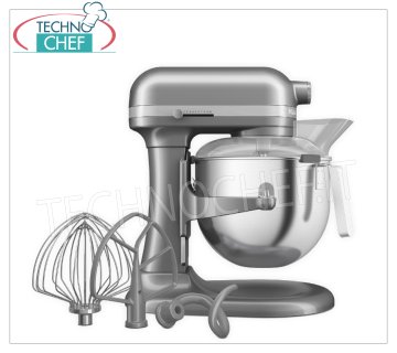 KITCHENAID - Planetaria Professionale HEAVY DUTY da lt 6,6 - Robot da cucina, Mod.K6 Impastatrice planetaria KITCHENAID, Linea HEAVY DUTY, con vasca inox da lt.6,6, V 230/1, Kw.0,375, Peso 15,2 Kg, dim.mm.287x371x419h