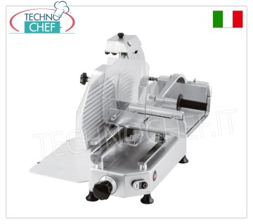 FAC - AFFETTATRICE VERTICALE per CARNE, lama Ø 330 mm, Professionale, Affettatrice verticale con carrello carne, lama diametro 330 mm, in lega d'alluminio, completa di affilatoio lama fisso, V 230/1, Kw 0,300, Peso 35 Kg, dim.mm.550x530x550h