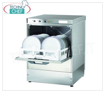 Lavastoviglie Sottotavolo elettromeccanica, cesto quadro da cm 50x50, altezza utile lavaggio 32 cm, Trifase
