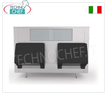 Deposito per ghiaccio, altamente isolato, capacità 1060 Kg, Peso 212 Kg, dim.mm.1830x1470x1290h