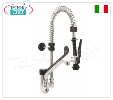 Rubinetto miscelatore monoforo con canna girevole Ø20×200 mm e doccia sospesa