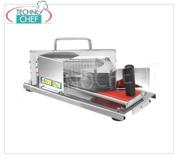 Tagliafrutta - verdure manuali inox con impugnatura in plastica, spessore di taglio di 4 mm