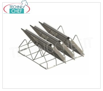 Cesto per teglie 4 scomparti, dim.mm.500x500x200h