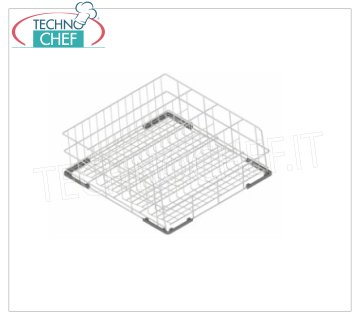 Cesto inclinato per calici da vino 5 scomparti, Ø max 100 mm, dim.mm.500x500x170h