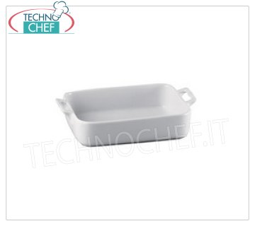 Porcelain tableware RECTANGULAR PANS WITH HANDLES, cm.14x11.3, h.4.7, brand MPS PORCELLANE SARONNO -- Available in packs of 4