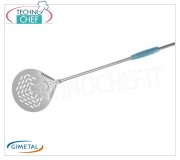 Gi.Metal - Stainless steel perforated pizza peel, Evolution Line, handle  length 150 cm Perforated pizza peel in stainless steel, Evolution Line
