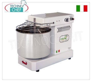 FAMAG - Grilletta, 10 Kg Spiral Mixer, 10 SPEED, mod. IM10/230 FAMAG professional spiral mixer with head and 13 liter fixed bowl, 10 kg mixing capacity, 10 SPEED, V 230/1, kW 0.4, weight 35 kg, dim.mm.530x300x430h