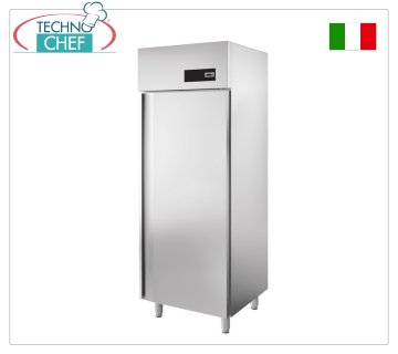 TECHNOCHEF - Refrigerated Cabinet 1 Door, 680 lt, Ventilated, Temp.-2°/+8°C, Class C 1 Door Refrigerator Cabinet, Professional, external structure in stainless steel, 680 lt, Temp.-2°/+8°C, ECOLOGICAL in Class C, Gas R290a, ventilated, V.230/1, Kw.0.35, Weight 76 Kg, dim.mm.720x790x2020h