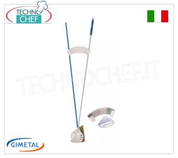 Gi-Metal - Wall support 2 small sticks - mod.AC-APL Wall support in anodized aluminium, capacity 2 small shovels/brushes, dim.cm 32x10x5h
