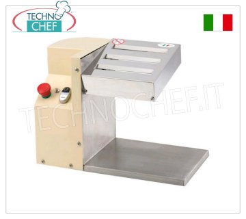 Electric pasta cutter with 3 cuts of your choice, professional Mod.TF180X3 Electric SHEET CUTTER with 3 fixed cuts to choose from: 1.6 - 2 - 2/3 - 3 - 4 - 6/7 - 9 - 12/13 - 19 - 24 mm., maximum cutting width 180 mm, V. 230 /1.
