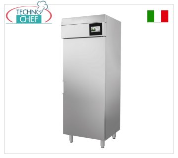 Retarder-prover cabinet, cold, warm and holding function, temperature -6° / +40°C 1-door retarder-prover cabinet, 700 lt, temp. - 6°/+40°C, stainless steel structure, touch screen control panel, ventilated refrigeration, V. 230/1, kw 0.52, dim. mm 720x800x2020h