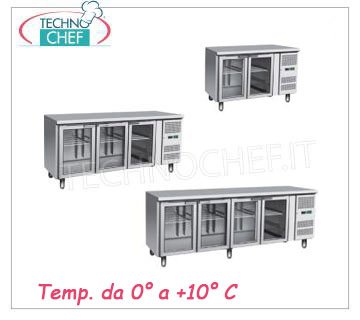 glass door refrigerated tables 