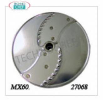 Vegetable cutter disc for 2 mm wavy slices 2 mm wavy cutting disc