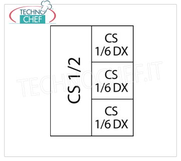 TECHNOCHEF - Set 1 Cestello 1/2 + 3 Cestelli 1/6 per cuocipasta, Mod.C4