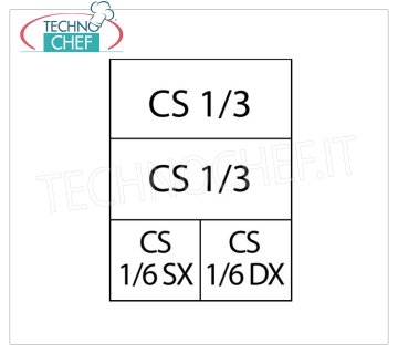 TECHNOCHEF - Set 2 Cestelli 1/3 + 2 Cestelli 1/6 per cuocipasta, Mod.C4A