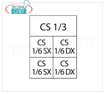 TECHNOCHEF - Set 1 Cestello 1/3 + 4 Cestelli 1/6 per cuocipasta, Mod.C5