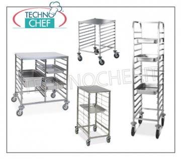 trolleys for Gastronorm basins and baking-pans 