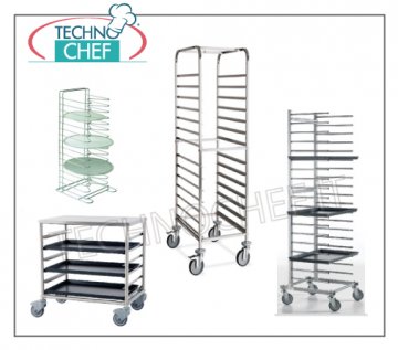 trolleys for pizza/pastry baking-pans 