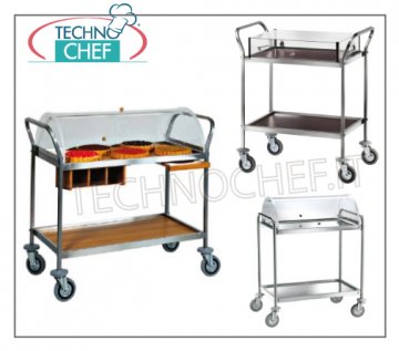 wooden trolleys for desserts and cheeses 