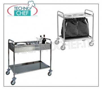 Stainless steel cleaning trolleys 