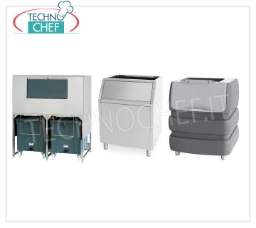 Ice bins for ice cube makers 