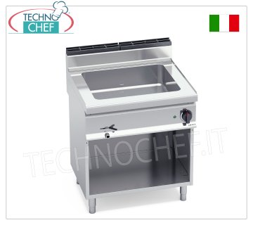 TECHNOCHEF - Professional Electric Bain-Marie on Open Cabinet, Capacity 2 x GN 1/1, Mod.E7BM8M ELECTRIC BAIN MARIE on OPEN CABINET, BERTOS, MACROS 700 Line, CONSTANT Series, with tank for 2 GN 1/1 containers (excluded), V.230/1, Kw.2.4, Weight 46 Kg, dim.mm.800x700x900h