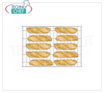 5 CHANNEL SHAPED Chrome Grille mm 600x400 5 CHANNEL SHAPED Chrome Grille mm 600x400, for baguettes or pre-cooked loaves.