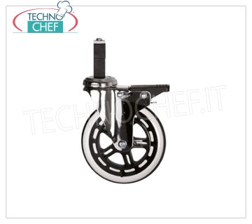 Technochef - Kit 4 elastic wheels of which 2 with Brake, mod. IS KIT 4 elastic wheels, 2 of which with brake, diameter 125 mm, for uneven floors or for outdoor