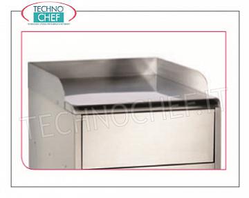 Tray backsplash for mobile disposing of self-service trays Satin stainless steel tray stand, dim.mm.615x460x115h
