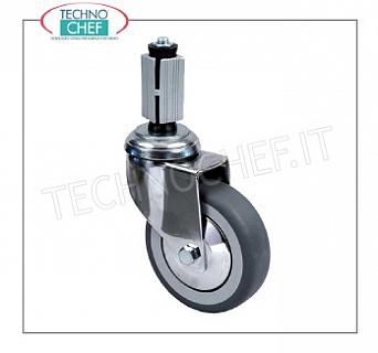 Swivel wheel for stainless steel tables on legs Swivel wheel without brake, suitable for tubular frame from 40x40 mm