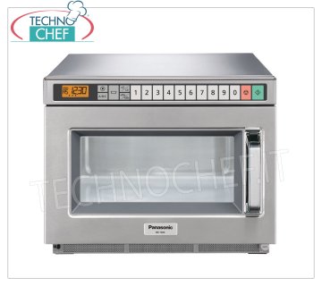 PANASONIC - Professional microwave oven, mod. NE1653, Chamber for GN 1/2 Trays, Power 1600 W, DIGITAL CONTROLS PANASONIC Professional microwave oven, DIGITAL CONTROLS with 30 programmes, chamber mm 330x310x175h, suitable for GN 1/2 trays, power output W 1600, 2 magnetrons of 800 W, V.230/1, Kw.2,59, weight 30 Kg , dim.mm.422x508x337h