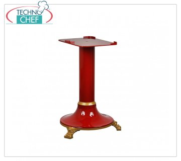 TECHNOCHEF - Cast iron support pedestal Cast iron support pedestal for flywheel slicers, with round base diam. 600 mm, Height 790 mm, 480x600h mm plate, Weight 70 Kg.