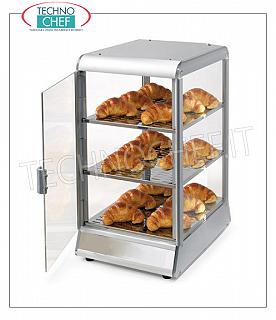 Counter display stands NEUTRAL DISPLAY SHOWCASE with 3 pull-out mm.280x330 PLANS, ALUMINUM STRUCTURE, plexiglass on 4 sides, HINGED DOOR operator side, Weight Kg.15, dim.mm.400x450x570h