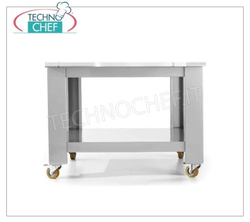 Steel Base Support for 1 Camera Pedestal for Oven Cuppone Michelangelo, for 1 Chamber, Steel Structure, Low standard shelf, Optional Wheels, Weight 47 kg, Dim. Mm. 1180x950x1100h