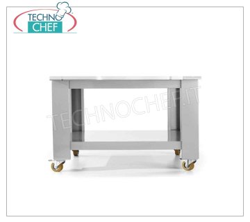 Steel Base Support for 2 Chambers Pedestal for Oven Cuppone Michelangelo, for 2 Chambers, Steel Structure, Low standard shelf, Optional Wheels, Weight 42 kg, Dim. Mm. 1180x950x900h
