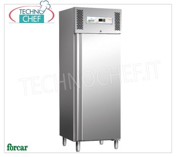 Forcar - Freezer-Freezer Cabinet 1 Door, lt.429, Static, Temp. -18°C / -20°C, Class D, mod.G-SNACK400BT 1 Door Freezer-Freezer Cabinet, Professional STAINLESS 304, Snack Line, capacity liters, 429, temp. -18°/ -20°C, Static with conveyor and internal air fan, ECOLOGICAL in Class D, Gas R290, V. 230/1, Kw.0.49, Weight 135 Kg, dim.mm.680x700x2000h
