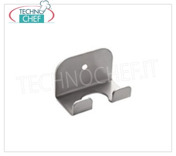 TECHNOCHEF - Supporto Pala da Muro, Mod.2800/1 Supporto pala da muro in acciaio inox 18/10, 1 posto, dim.cm.6x3,5x4h