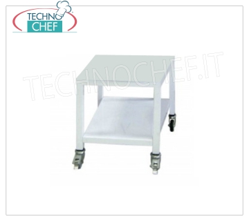 TECHNOCHEF - Support Table with Wheels, Mod.TAVSU White painted support table with wheels, dim.mm.500x550